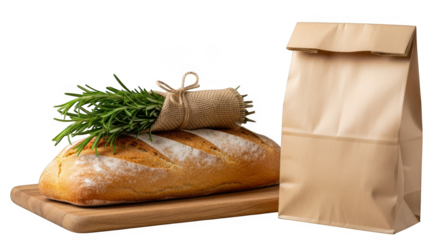 Rustic bakery still life with fresh bread