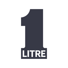 1 liter sign mark estimated template