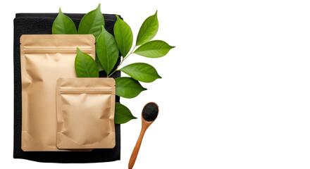 Sustainable packaging with natural elements display