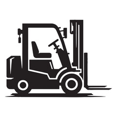 Load Mover Forklift silhouette – Forklift illustration – Minimalist Forklift vector – Vehicle silhouette

