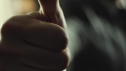 Professional Hand Thumbs Up Gesture Close-up