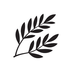 abstract tree with flowers silhouette