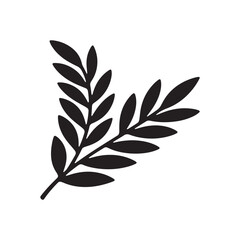 abstract tree with flowers silhouette