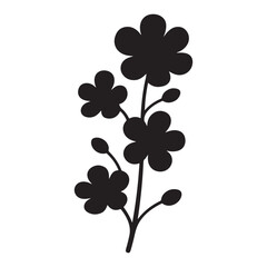 abstract floral background silhouette