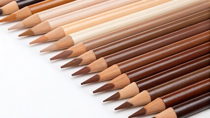 Fototapeta premium Varied Shades of Brown and Beige Makeup Products Flatlay