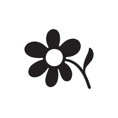 vector illustration of a flower silhouette