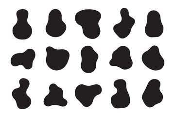 vector set of black icon silhouette