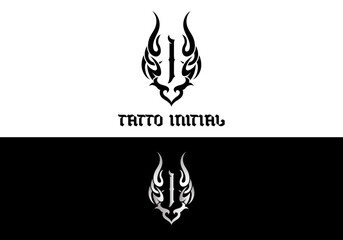 Tattoo Designs for Clothing Brands or Merchandise with Letter I