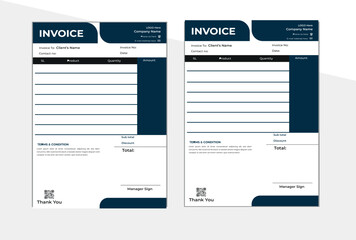 Company Billing Invoice Layout for Corporate Use