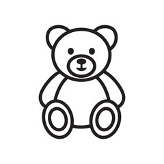 a vector illustration of a teddy bear on white background
