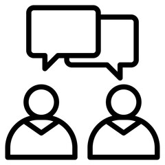Discusion  icon vector illustration