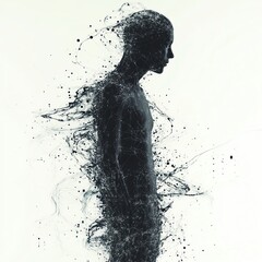 Abstract depiction of a thoughtful figure.