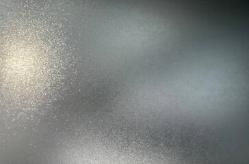 Frosted glass window texture. Ice frost background with silver metal reflection effect. Vector transparent paper foil. White glossy surface plastic material. Frosty aluminum ripple gradient.