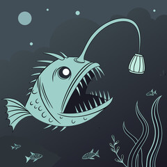 vector illustration of a fish