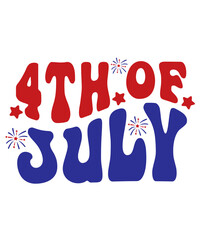 4th of july independence day typography clip art design on plain white transparent isolated background for card, shirt, hoodie, sweatshirt, apparel, tag, mug, icon, poster or badge