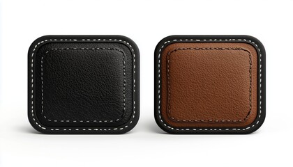 Two Leather Patches: Black And Brown, With One Denim Patch Included