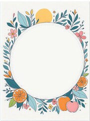 vector illustration with a pattern of the fruits and berries