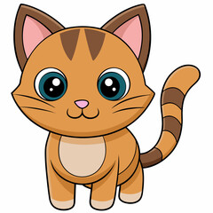 Cute Kawaii Girl Character Vector 