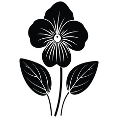 Fototapeta premium black and white flower isolated
