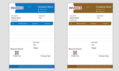 Clean and Minimalist Invoice Design

