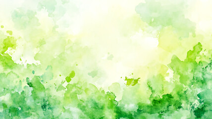 abstract watercolor green background summer spring energy freshness