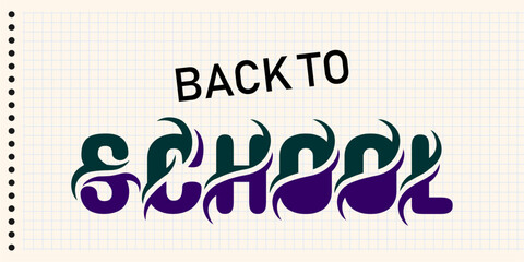 Back to School typography, Vector School Background, colorful banner template.