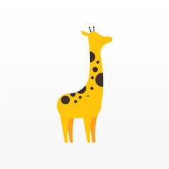 Fototapeta premium Simple giraffe logo design template