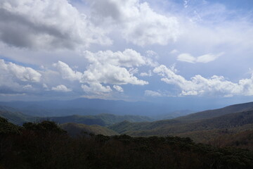 Cloudscape over the Great Smokey Mountains In North Carolina.  