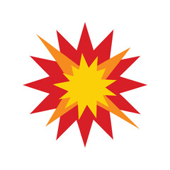 Pop Art Flash with Jagged Explosion Shape