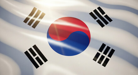 south korea flag  AI Generated