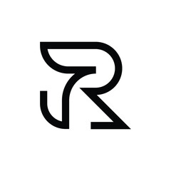 Simple letter R logo design template