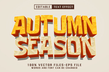 Autumn Season 3d Text - Editable Text Effect