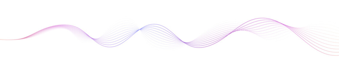 Abstract wave lines background, graphic thin curves design element, flow backdrop. Vector illustration.