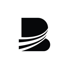 Simple letter B logo design template