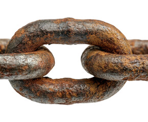 Rusty chain link industrial textured surface detailed view strength