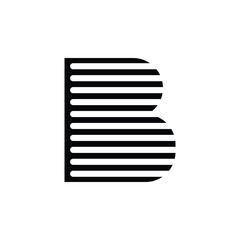 Simple letter B logo design template