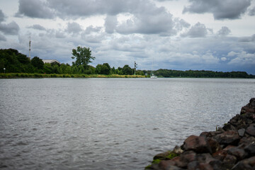 clouds over the river