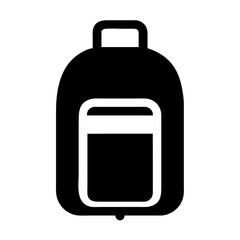 Silhouette of a Backpack Featuring a Mini Solar Charger for Outdoor Adventures