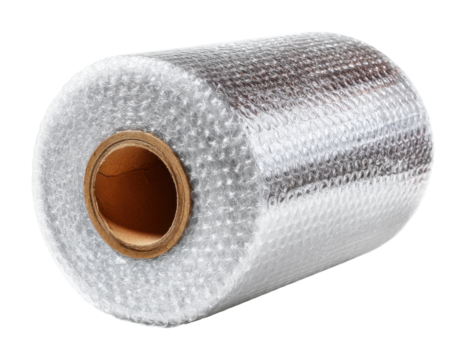 Packaging action bubble wrap roll for moving home office use in a bright view