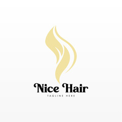 Women hair logo design concept