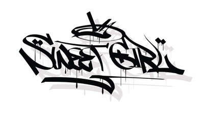 SWEET GIRL graffiti tag style design