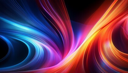 Obraz premium abstract luminous flow in vibrant colors creating a dynamic and energetic background design
