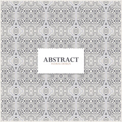 Elegant Vintage Style Abstract Floral Shape Seamless Repeat Pattern