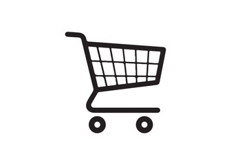 Simple Shopping Cart Icon Vector Illustration