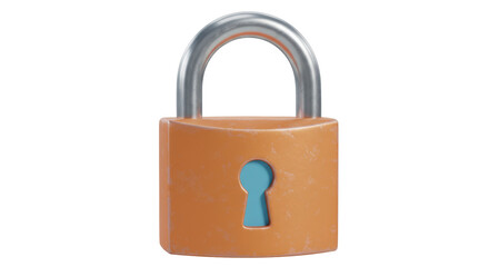 Isolated Padlock