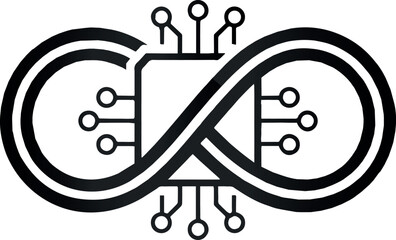 Infinite Connectivity Logo with Tech Element