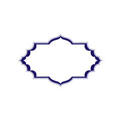 Islamic Tazhib Eslimi Art Style Text Box with Ornamental Floral Border