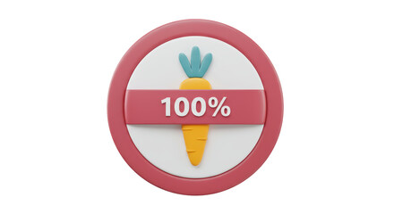 Isolated 100 Percent Carrot