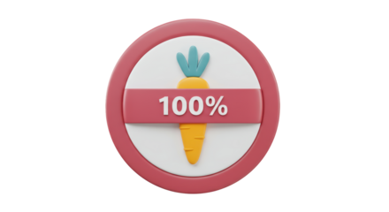 Isolated 100 Percent Carrot