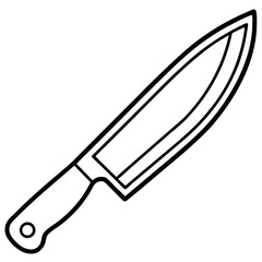Chef's knife line art vector